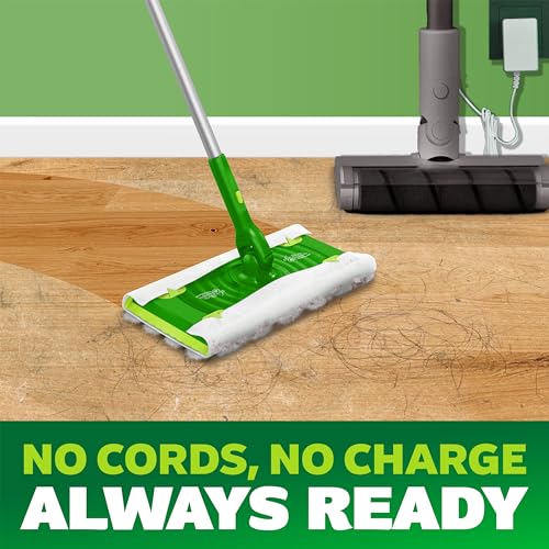 Swiffer Hair Magnet Deluxe Starter Kit with Collapsible Pole, 9 Hair Magnet Dry Cloths, 2 Bonus Mop & Go Wet Cloths - style: Hair Magnet Deluxe