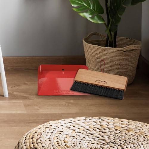 Behrens Red Galvanized Dustpan & Brush Set - color: Red