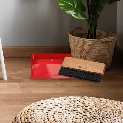 Behrens Red Galvanized Dustpan & Brush Set - color: Red