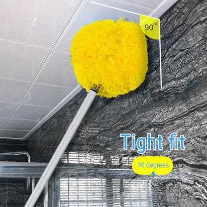 Microfibre Duster for High Ceilings, Ceiling Fan Duster, Extendable Duster with 67 Inches Extension Pole, Detachable, Washable Lightweight Duster, for Ceiling Fan, Webs, Blinds