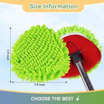4 Pack Reusable Microfiber Mop Pads Compatible with O-Cedar EasyWring 1-Tank Spin Mop System,Elastic Mop Head Replacement for Deep Clean,Machine Washable Mop Refills - size: 4 Pack
