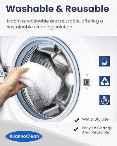 Microfiber Cleaning Cloth Compatible with Dupray/Wanger Steam Cleaner, Washable Neat Steam Mop Pads -Double Sided Soft & Absorbent Microfiber Towel for Various Cleaning scenarios, 6 Pack - color: White Cloth*6