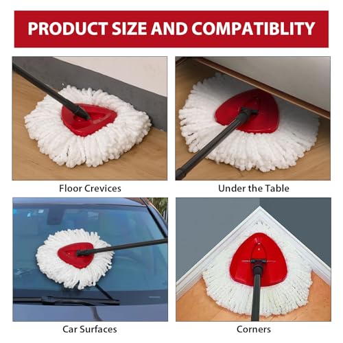 8-Pack Mop Replacement Heads for Ocedar Mop Replace Head EasyWrin Spin Mop Heads Replacements, Easy Cleaning Mop Head Replacement - size: 8 Count (Pack of 1)