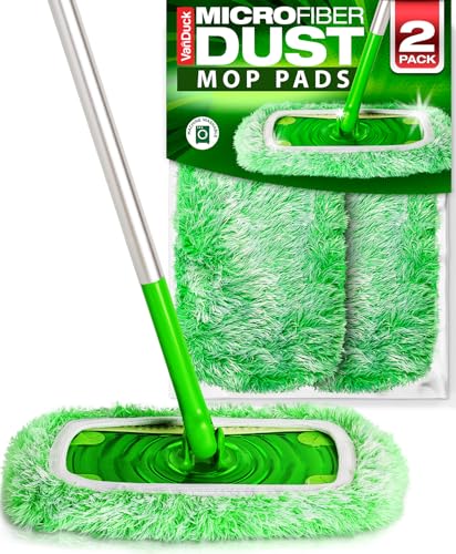 VanDuck Floor Duster Refill Compatible with Swiffer Sweeper (2 Pack) - Microfiber Pet Heavy Duty Dry Cloth Refills - Reusable Mop Pad - color: Dry Duster, size: 2 Count (Pack of 1)