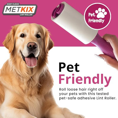 Lint Rollers for Pet Hair Extra Sticky, Special Cover Design, Pet Hair Remover, 400 Sheets - size: 2 Rollers + 2 Refills (Total 400 Sheets)