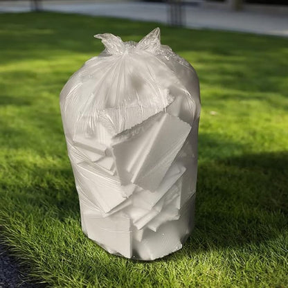 TYPLASTICS 20-30 Gallon Clear Trash Bags 30" x 37" High Density Can Liners Case of 500 for Office, Outdoor, Recycling, Industrial and Commercial - size: 50 Count (Pack of 10)