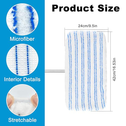 5 Pack Mop Heads Replacements for Ocedar Hardwood Floor 'N More Microfiber Mops,Terry Cloth Mops Refills 15 x 8 Flat Dust Mop Pads for O Cedar mop,Washable&Reusable Mopping Pads (Handle Not Included) - size: 5 Pack