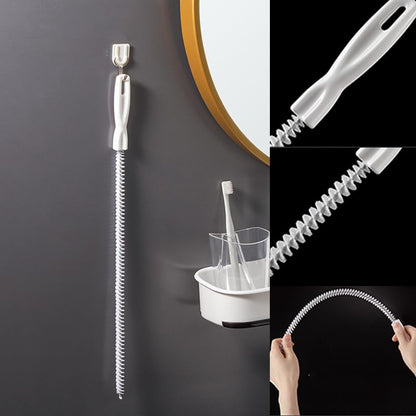SagaSave 2 Pcs Sewer Drain Brush Bendable Long Pipe Cleaners Flexible Cleaning Tool Reusable Spiral Cleaning Brush for Tube, Kitchen, Pipes, Dishwasher, Drains (45cm)