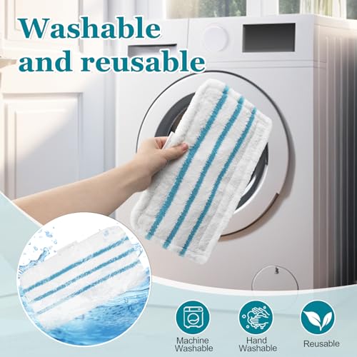 4Pack Steam Mop Pads Replacement for Black+Decker Steam Mop SM1600, SM1610, SM1620, HSM13E1, HSMC1300FX, HSMC1321, HSMC1361SG Cleaner Black and Decker Steam Mop Replacement Pads - color: Steam Mop Pads- 4Pack