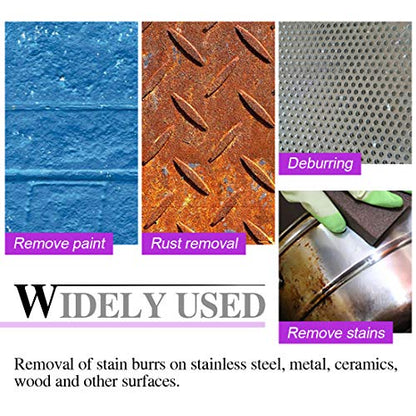 Swpeet 16Pcs 5Inch 3 Scrubbing Pads Drill Powered Brush Tile Scrubber Scouring Pads Cleaning Kit, Abrasive Buffing Pads Replacement with 1 Pcs Hook Attachment for House Cleaning