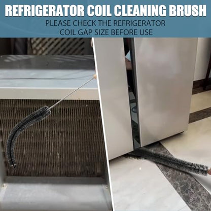 2 Pack Dryer Vent Cleaning Brush, Dryer Vent Cleaner Brush Set, Trap and Duct Lint Remover with Long Flexible Lint Brushes for Deep Cleaning to Remove Pet Hair & Lint, and Refrigerator Coil Cleaning