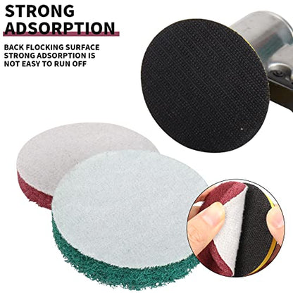 5 Inch Drill Brush Power Scouring Pads - Heavy Duty Tub and Tile Cleaner - Household Cleaning Kit Includes Drill Attachment, 5 Red, 5 Stiff Green Scrubber Pads - size: 5 Inch Set