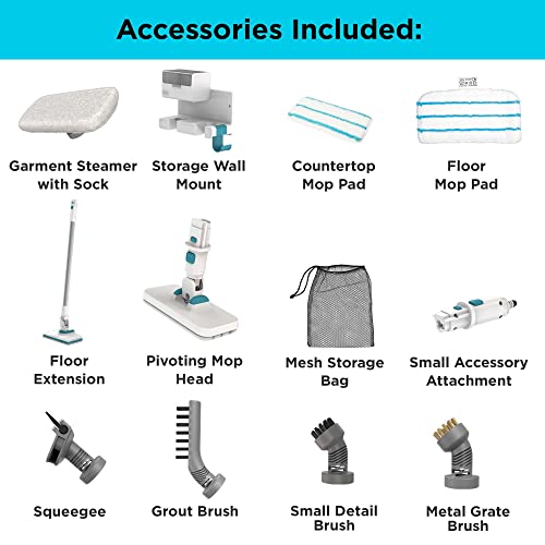 BLACK+DECKER Steamer, 7 Attachments for Multipurpose Cleaning, Includes Storage Wall Mount (BHSM15FX10) - style: Steam Matrix w/ 7 Attachments