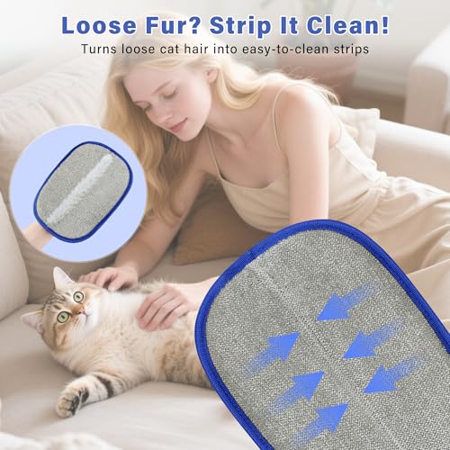 MOSTY Reusable Electrostatic Pet Hair Removal Gloves, 1PC | for Dogs & Cats, Magic Quick Fur Remover Tool for Sofa, Couch, Carpet Laundry & Car Seats, Must for Pet Owner
