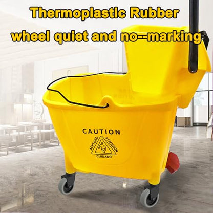 3 Inch Mop Bucket Replacement Casters Set of 4 Heavy Duty Non-Marking TPR Caster Wheels No Brake for Rubbermaid Mop Models 7570-l2,7571,7580,7581 Wavebrake(Black) - style: 3 Inch-19/32"x1-4/9"
