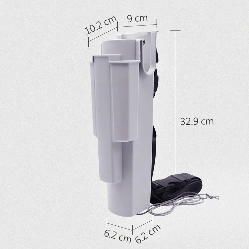 Window Cleaning Holster with Belt - Detachable Side Bucket Squeegee Holder Tool Belt - color: Gray