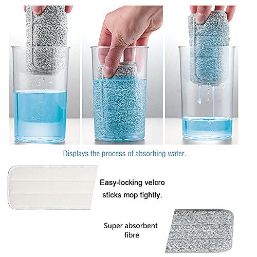 18 inch mop Pads Replacement 6 Pack mop Head Replacement Washable Microfiber Pads - size: 18 IN PADS