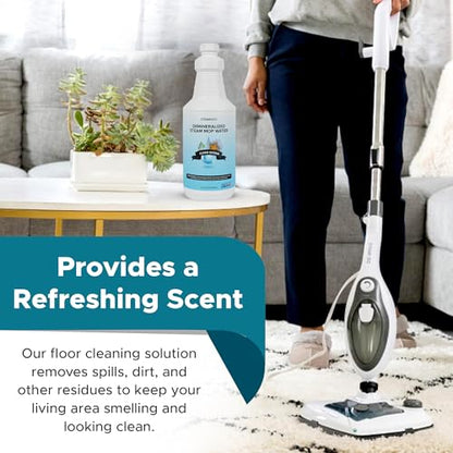 Steam & Go Demineralized Water for Steam Mop – Clean Ocean Scent, 32 oz (Pack of 6) | Scented Floor Cleaner Solution, Ready-to-Use, Compatible with Any Steam Cleaner - size: 32 Fl Oz (Pack of 6)