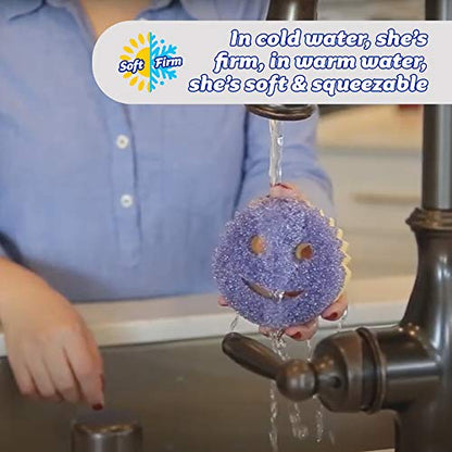 Scrub Daddy Scrub Mommy - Scratch-Free Multipurpose Dish Sponge - BPA Free & Made with Polymer Foam - Stain & Odor Resistant Kitchen Sponge (1 Count)