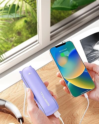 SWEETFULL Portable Misting Fan, Handheld Personal Mister, Rechargeable Mini Spray Water Mist, for Kids Women Travel, Outdoors, Hiking, Camping, Home Office (Purple) - color: purple