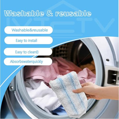5-Pack Replacement Mop Pads for O-Cedar H2prO/ Vileda H2prO Flat Mop System | Washable Reusable Microfiber Pads - size: 5 pack pads