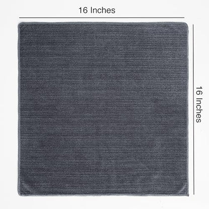 Rosyn Premium 420 GSM Microfiber Cloth Black 16x16 Inches - Luxury Scratch-Free Detailing Towel for Cars, Yachts, Boats & Watches - Ultra Soft, Lint-Free, Highly Absorbent (Large, 12, Count) - size: Pack of 12