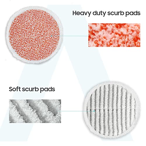 Upgraded 8 Pack Replacement Steam Mop Pads Kit Compatible with Shark S8201 S8001 S7001 S7201 S7000AMZ S7000 S7005 S7020 S7001C Series Steam & Scrub All-in-One Hard Floor Steam Mop - color: Orange 8 Pack Multifunctional