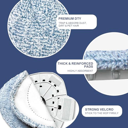 Mop Pads for O-Cedar, New Upgrade 4 Pack Mop Refill Pads, Perfect Addition for Ocedar System Owners, Machine Washable, Reusable, Easy to Replace - size: Ocedar Mop Pads (4pcs)
