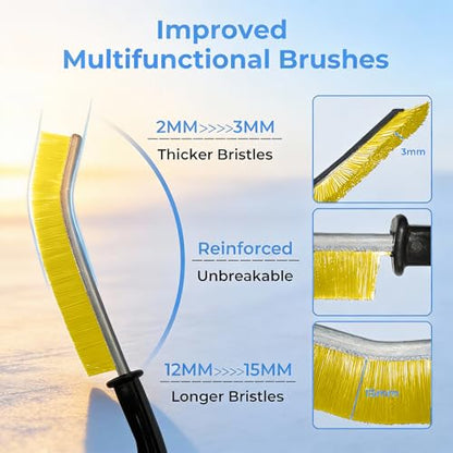 4 Pack Hard Bristle Crevice Cleaning Brush Set, Narrow Spaces Deep Reach Gap Scrub Tool with Long Handle for Household Use Kitchen Bathroom Sink Track, Mixing Colors - color: White + Yellow + Red + Green