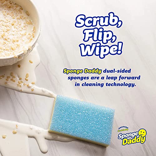 Scrub Daddy Extra Large Sponge Daddy - Bulk Kitchen Sponges for Cleaning Different Rooms & Surfaces - Dual-Sided Dish Scrubber with FlexTexture Foam (18 Count) - style: Sponge Daddy XL