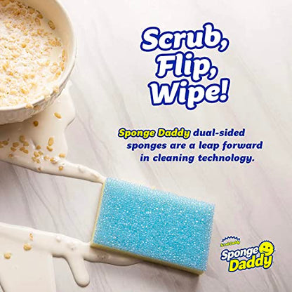 Scrub Daddy Extra Large Sponge Daddy - Bulk Kitchen Sponges for Cleaning Different Rooms & Surfaces - Dual-Sided Dish Scrubber with FlexTexture Foam (18 Count) - style: Sponge Daddy XL