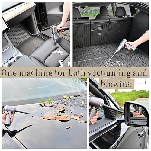 Sharperlife Cordless Handheld Vacuum, Portable Rechargeable 15000Pa Strong Suction Vacuum, 30mins Runtime Lightweight for Car Home Camping