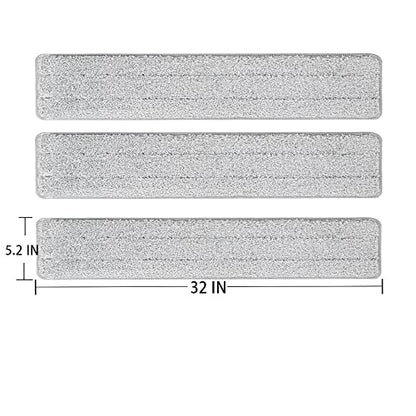 32 Inch Microfiber Mop Pads 6 Pack for Hardwood Tile Laminate Deep Clean | Reusable flat pads, fit 32" heads, comm/home, wet/dry, washable durable, deep clean hardwood/tile/laminate, floor essential. - color: 32 in Mop Pads