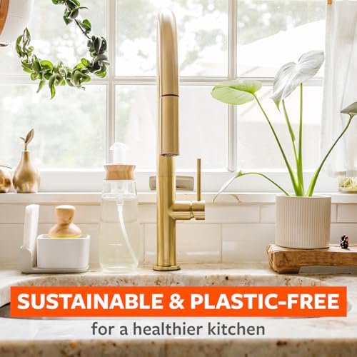 Full Circle 100% Plant-Based Cellulose Sponges – Pack of 3 – Plastic-Free, Natural Sponge, No Microplastics, Safe for Nonstick Cookware - size: Plant-Based Cellulose Sponge