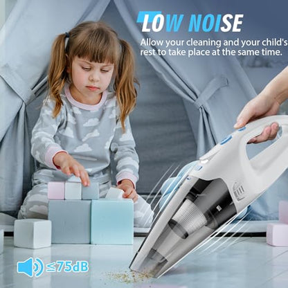 FUOAYOC Handheld Vacuum Cordless,Car Cordless Rechargeable