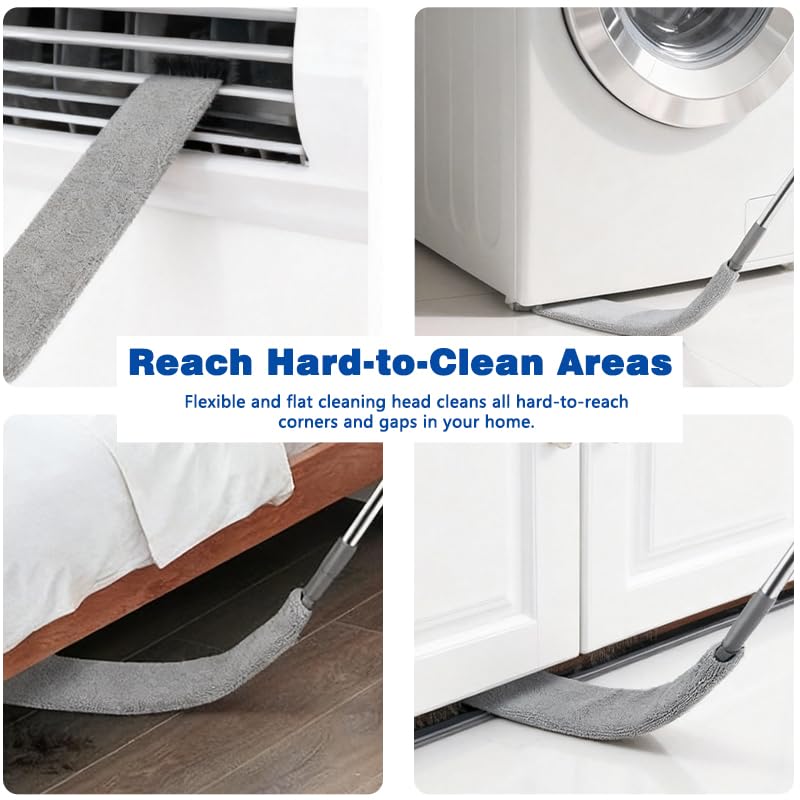Retractable Gap Dust Cleaner with 2 Microfiber Dusting Cloths Long Handle Cleaning Tools Furniture Cleaning Duster