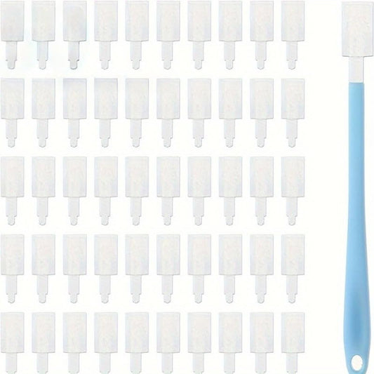 50pcs+1 Handle/100pcs+2Handle, Disposable Gap Cleaning Brush Set- Suitable for Small Spaces, Corners and Crevices- Perfect for Windows, Appliances, Cars, Etc (1 Handle + 50 Replacement Heads) - color: 1 Handle + 50 Replacement Heads