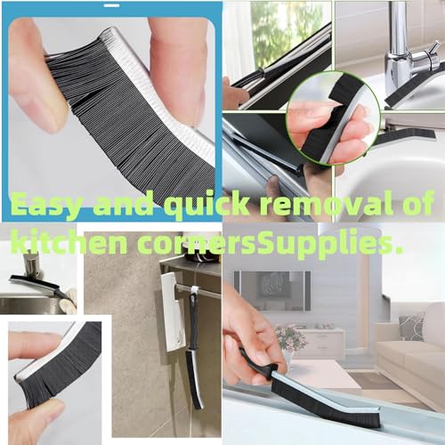 Hard Bristle Crevice Cleaning Brush - 6Pcs Multifunctional Gap Cleaning Brush to Clean Narrow Spaces, Corner Cleaning Brush for Bathroom Kitchen Shower Window Grout Tile
