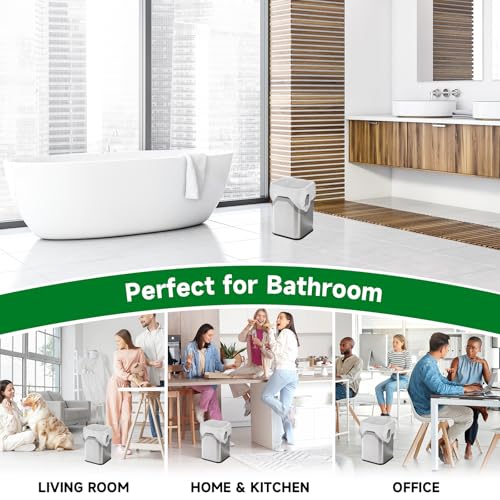 4 Gallon Biodegradable Trash Bags With-Handles - White 4 Gal Small Garbage Bags For Bathroom Can 100 Count 15 Liter Compostable Mini Waste Basket Liners Kitchen Office Car Strong Chenyucheng - style: 4 gallon White 100