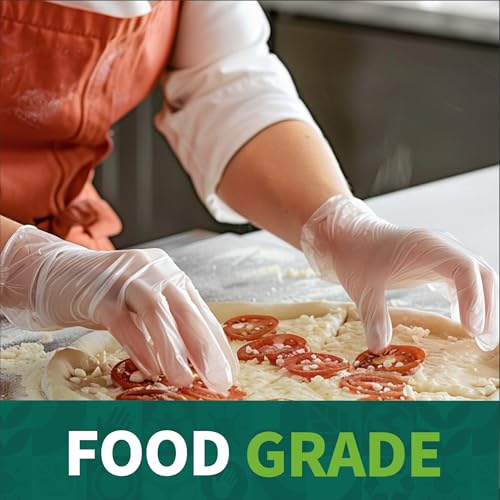 Supmedic Vinyl Disposable Exam Gloves, Clear 4Mil Powder-Free Latex-Free Medical Food-Safe Cooking Cleaning Glove 100&1000 Ct - color: X-large (1000 Clear)