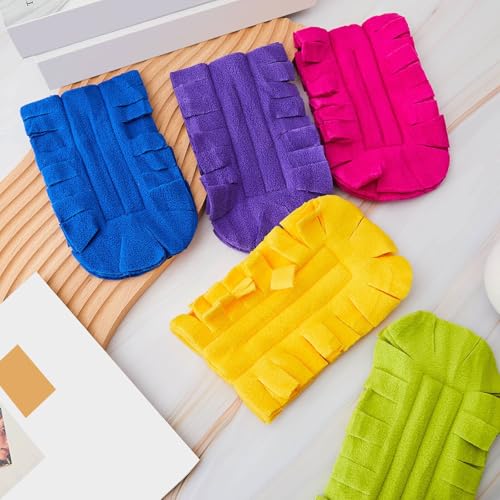 Zubebe 12 Pcs Duster Refill Reusable Fleece Duster Refills Feather Flat Dusters Multi Surface Washable Cleaning Pads Tools for Home, Blinds, Car, Pet, Furniture, Fans (Dark Color) - color: Dark Color