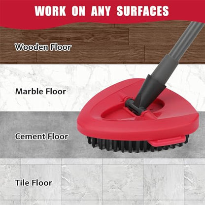 2 Pack Scrub Brush Replacement Head for O Cedar EasyWrin Spin Mop 1 Tank System, Spin Mop Replace Head Base, Shower Floor Scrubber, Hard Bristle Cleaning Brush for Bathroom Kitchen Wall Tile - size: 1-Tank Scrub Brush (2pcs)