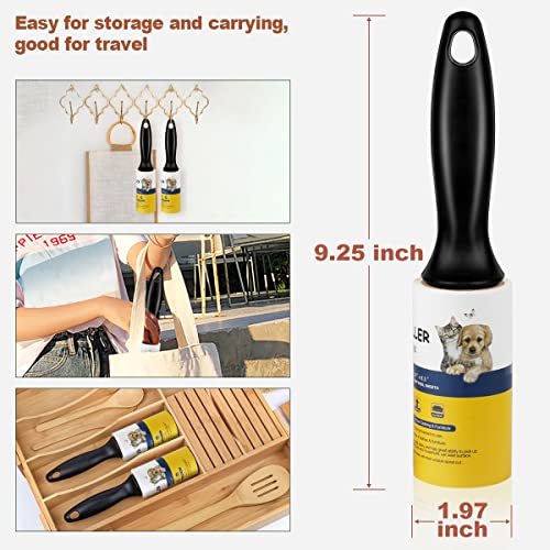 WulaWindy Lint Roller Pet Hair Remover - Extra Sticky Lint Remover Rollers for Clothes Sofa Carpet Pet Hair Dirt Removal - 8 Pack Refills