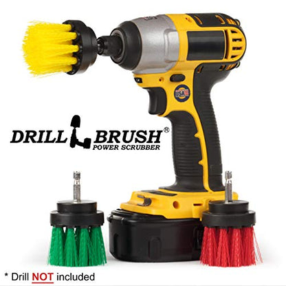 Kitchen Accessories - Drill Brush - Grout Cleaner - 2-inch Diameter Multi-Purpose Spin Brush Kit - Garden Statues - Bird Bath - Granite Cleaner - Bathroom Accessories - Shower Curtain - Baby Bath Tub - color: Green / Red / Yellow