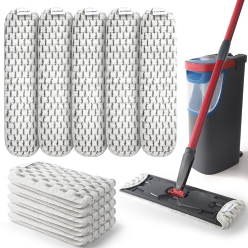 5-Pack Microfiber Mop Pad Refills Compatible with O-Cedar H2PrO