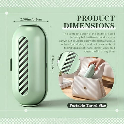 Sliner 2 Pack Reusable Lint Roller for Pet Hair New Silicone Washable Sticky Roller Portable Lint Remover Extra Sticky Cleaner Cat Dog Hair Remover for Pet Clothes Sofa(Green) - color: Green