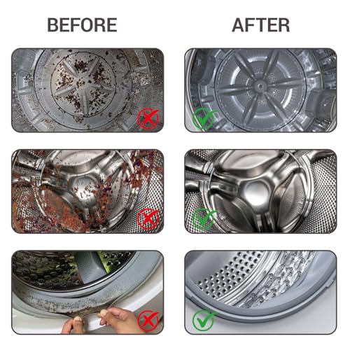 Washing Machine Cleaning Brush Set, 8-Piece Dryer Vent Cleaner Kit, Washer & Dryer Maintenance Tools for Deep Cleaning, Including Lint, Crevice, and Drum Brushes
