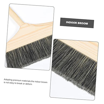 KOMBIUDA Long Handle Portable Broom with Soft Bristles for Efficient Indoor Cleaning Detachable Dust Broom for Home and Office Use