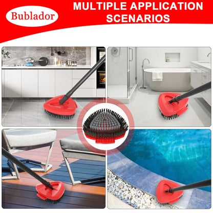2 Pack Scrubber Mop Replace Head Compatible with O Cedar EasyWring 1 Tank,Spin Replacements Heads,Scrub Brush Attachment for Bathroom,Kitchen and Various of Hard Floors