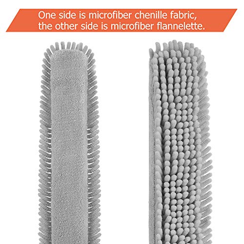 AKOMA Bendable Duster with 69" Light Weight Extension Long Handle for Cleaning Bed Bottom Ceiling Fans Car Interior Furniture-Microfiber Duster for Home Cobwebs Reusable-Chenille Dusters